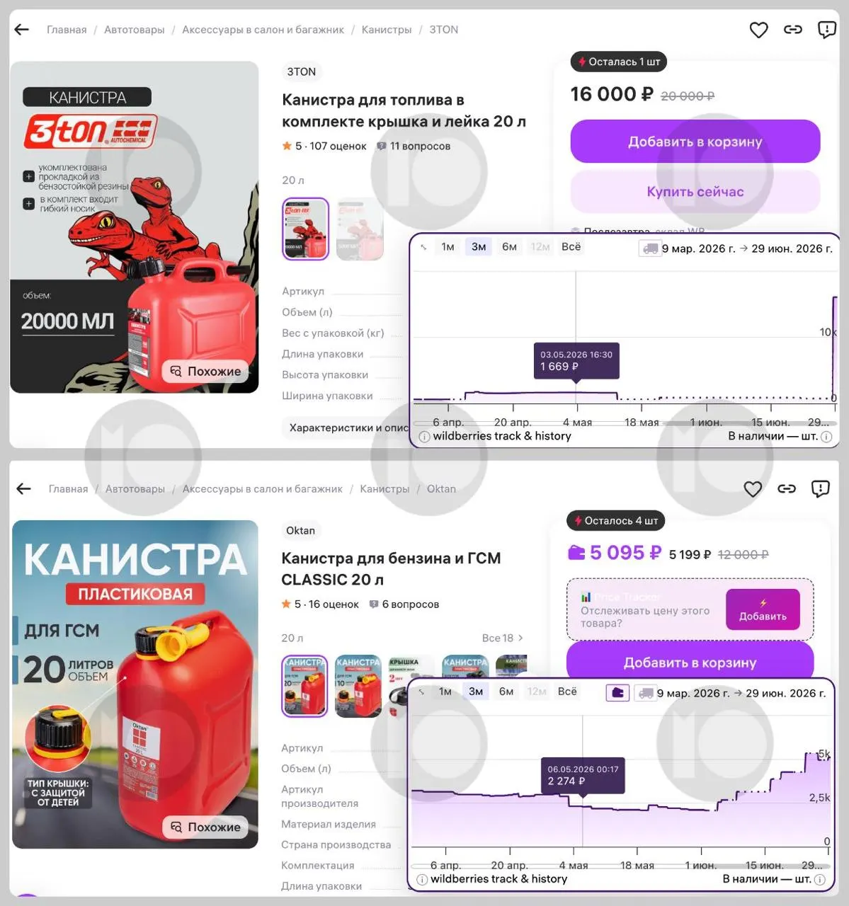 На фоне топливного кризиса цены на 20-литровые канистры выросли в несколько раз, спрос и перекупщики подстегнули дефицит, в ряде регионов ввели лимиты на отпуск топлива.