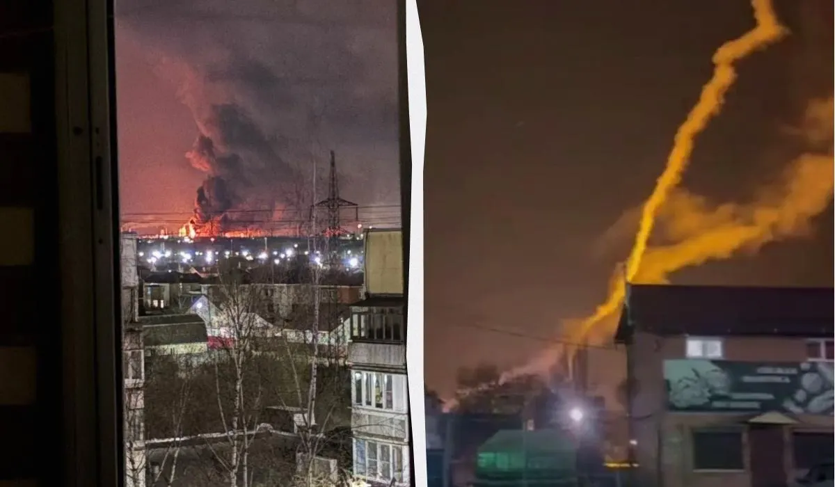 По&nbsp;НПЗ&nbsp;в&nbsp;Ярославле нанесён удар дронами&nbsp;— начался крупный пожар