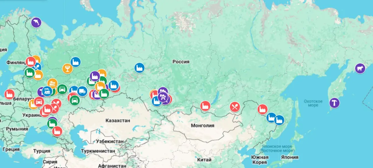 Интерактивная карта фиксирует случаи остановки производств, массовых сокращений, задержек зарплат и перехода на сокращённую рабочую неделю по всей стране — с начала 2026 года отмечено больше инцидентов, чем за весь 2025 год.