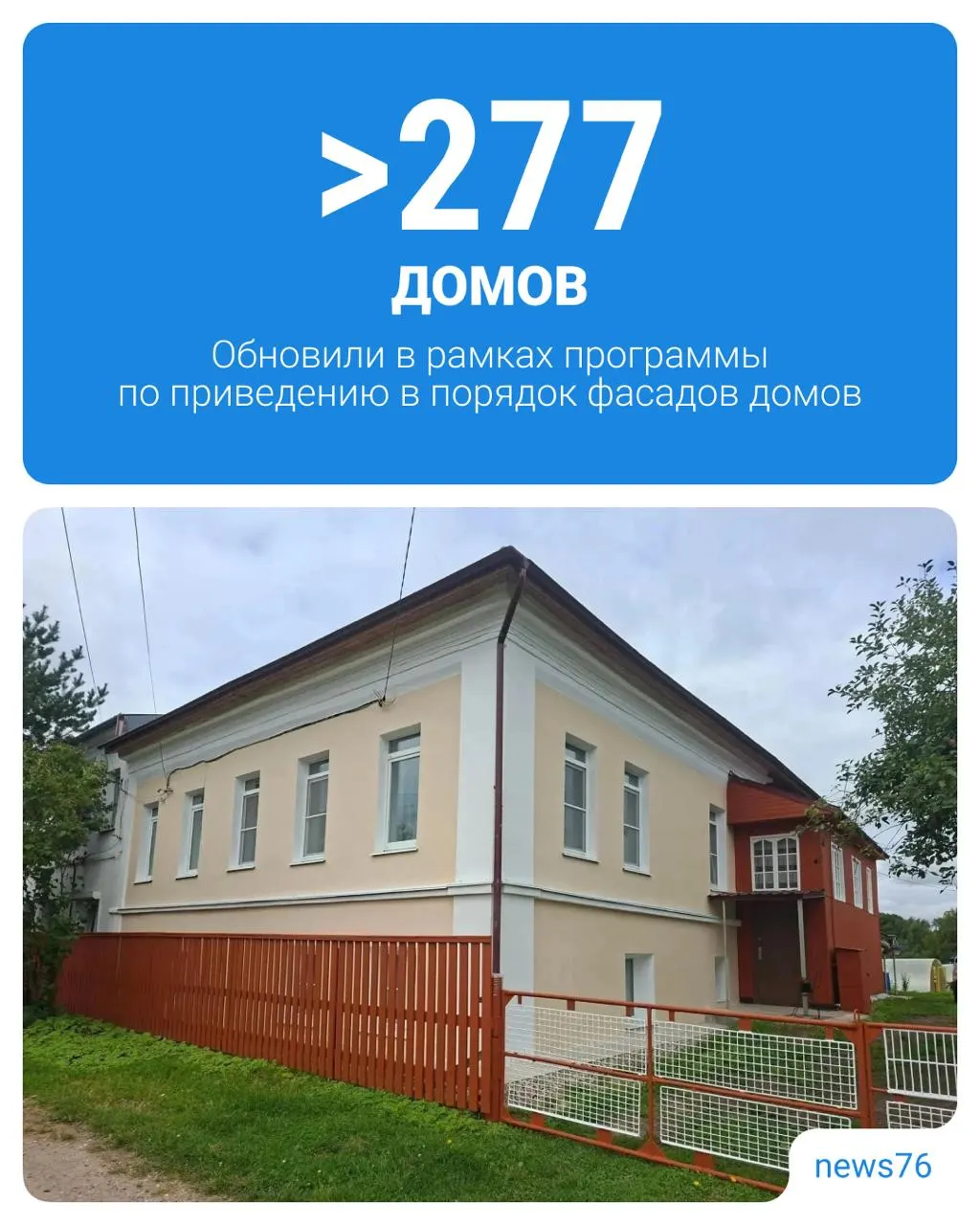Жители региона участвуют в программе по обновлению фасадов домов; на реализацию направлено свыше 6 млн рублей.